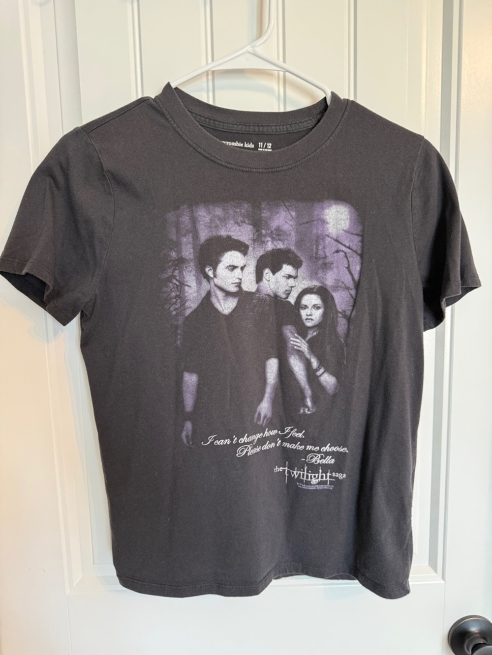 Twilight Saga Black Graphic girls Abercrombie kids T-Shirt 11/12